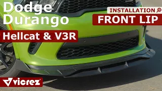 Vicrez V3R & Hellcat Style Front Lip vz102523 | Dodge Durango 2021-2023 | INSTALLATION