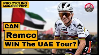 Can Remco Evenepoel Win the 2023 UAE Tour? Race Simulation | Pro Cycling Manager 2022