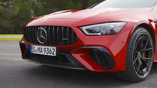 New 2022 Mercedes AMG GT 63 S E Performance - Jupiter red - Interior Exterior and Drive