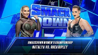 NATALYA VS RHEA RIPLEY NOC SMACKDOWN WOMEN'S CHAMPIONSHIP TITLE MATCH [4K] WWE 2K23