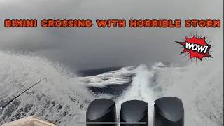 Bimini crossing with horrible storm