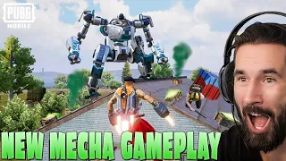 NEW Best MECHA Gameplay With Squads  😱 PUBG MOBILE