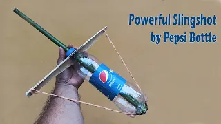 Pepsi bottle slingshot | creative recycling project tutorial | How to make a slingshot