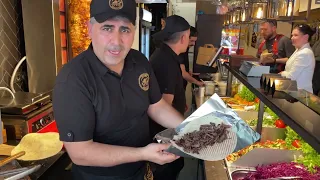 🇹🇷 TURKISH STREET FOOD IN COLOGNE GERMANY 🇩🇪 | KEBAB MASTER MAKES TASTY DONER KEBAB