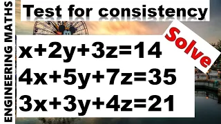 Test for consistency for system of linear equation | PROBLEM 2 | Engineering maths | Mathspedia|