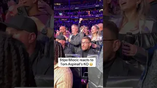 Stipe reacts to Aspinall’s KO 😳 #UFC295