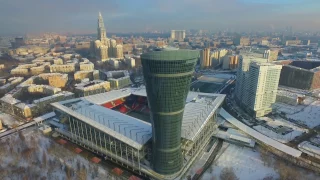 Полёт над Москвой: высотная башня стадиона Арена ЦСКА