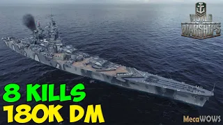 World of WarShips | Richelieu | 8 KILLS | 180K Damage - Replay Gameplay 4K 60 fps