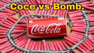 Coca-cola Vs Firecrackers.| Coca-Cola inside bomb | #Experiment