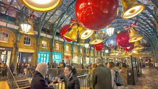 2023 London Christmas Tour ✨ West End to Covent Garden Christmas Tree & Decorations 🎄 4K HDR