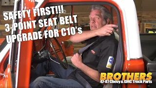 C10 Chevy & GMC Truck 3-Point Seat Belt - Shoulder Harness Upgrade / Install