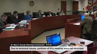 3/11/19 St. Mary's County Planning Commission Meeting