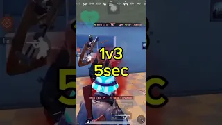 Bgmi world record 1v3 just 5 sce 🥵🥵😈👿 #pubgmobile #worldrecord