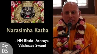 Narasimha Katha by Bhakti Ashraya Vaishnava Swami on 29th Apr 2018 at ISKCON Juhu