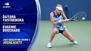 Dayana Yastremska vs. Eugenie Bouchard Highlights | 2023 US Open Qualifying Round 2