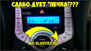 Вентилятор МЕДЛЕННО вращается? Чистка коллектора вентилятора печки Hyundai Avante/Elantra MD!