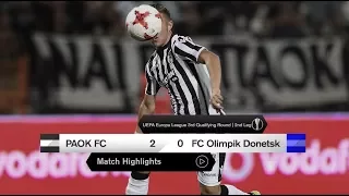 Τα στιγμιότυπα του ΠΑΟΚ-FC Olimpik Donetsk - PAOK TV