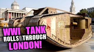 WWI TANK Drives Through LONDON! 100 Years Of Tanks (4K)