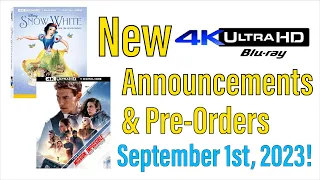 New 4K UHD Blu-ray Announcements & Pre-Orders for September 1st, 2023!