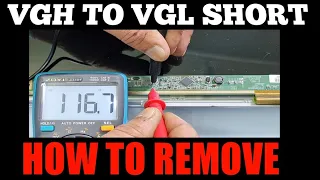 VGL AND VGH SHORT IN LCD LED TV PANEL OR DIS PLAY HOW TO REMOVE || VGH AND VGL SHORT REMOVE ||