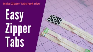 DIY tutorial on How to make Zipper Tabs and look nice | zipper pouch with tabs