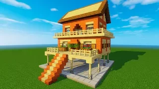 КРУТОЙ СТАРТОВЫЙ ДОМ НУБА ИЗ ДЕРЕВА В МАЙНКРАФТ ДЛЯ ВЫЖИВАНИЯ (STARTER HOUSE MINECRAFT)