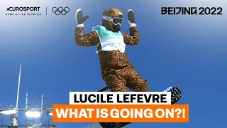 Snowboarder Lucile Lefevre competes at Olympic dressed as a tiger | 2022 Winter Olympics