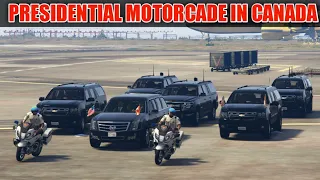 GTA 5 | US Presidential Motorcade in Canada | Secret Service | Game Loverz