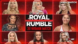 FULL MATCH - 30-WOMAN ROYAL RUMBLE MATCH : WWE ROYAL RUMBLE 2020 (WWE2K20)