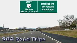 Road Trip #899 - US-72 W - Alabama Mile 167.2-147 Bridgeport/Stevenson/Hollywood