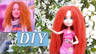 Как сделать парик для куклы из ниток. Образ Анастасии Багинской из клипа Евровидение 2017 DIY куклы