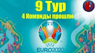 Футбол.ЕВРО-2020 Квалификация 9 Тур Группы A.B.H  Результаты Таблица Расписание