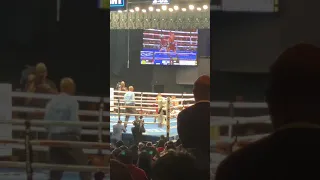 What a knockout !!!! Teofimo Lopez round 10 vs George Kambosos Jr #lopezkambosos 🗽