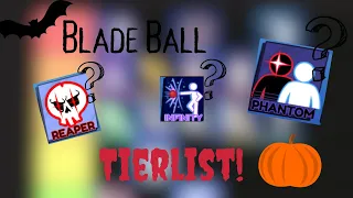 BLADE BALL UPDATED ABILITY TIER LIST | (Roblox Blade Ball Halloween Update)