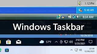 Windows Taskbar Evolution (95 - 11 + Betas)