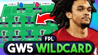 FPL GAMEWEEK 5 WILDCARD | BEST WILDCARD TEAM FOR GW5 | Fantasy Premier League Tips 2023/24