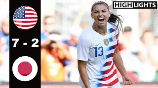 USA vs Japan 7 - 2 All Goals & Highlights | Last 2 Games | 2017 & 2018 Tournament of Nations