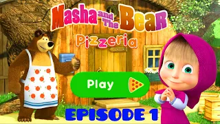 Masha 👧 and the Bear 🐻 Pizzeria Game / Masha and the Bear are making pizza 🍕 for wolves and penguin