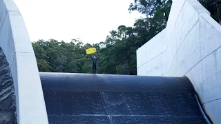 CRAZY Illegal Dam Spillway Waterslide, Australia! ORIGINAL FOOTAGE!!!