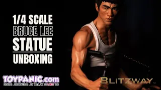 1/4 Bruce Lee Tribute Statue Unbox & Review - 4K