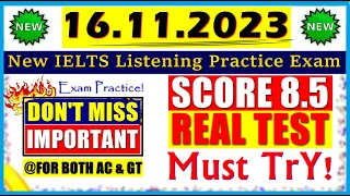 IELTS LISTENING PRACTICE TEST 2023 WITH ANSWERS | 16.11.2023