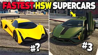 GTA Online: Best & Fastest HSW SUPERCARS (Ranked by Top Speed)
