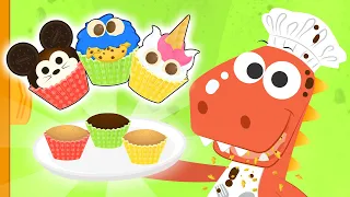 Learn with Eddie 🧁🍓🥧 How to decorate Cupcakes