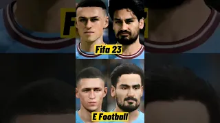 💙Faces of Manchester City players in fifa 23 and efootball💙