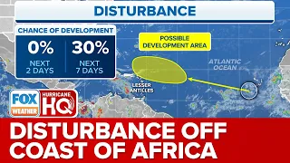 Tropical Disturbance Being Monitored Off Coast Of Africa For Possible Development