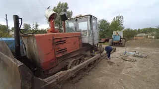трактор т150  трохи ремонту заміна гусянок
