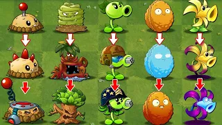 Each Type Of Plant Evolves & Upgrades NOOB - PRO - HACKER Version? - PvZ 2 Discovery