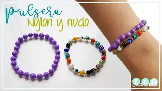 Cómo hacer una Pulsera de Nylon elástico / Súper Fácil