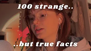 ASMR reading 100 strange but true facts (pure whisper)