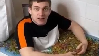 French kid DESTROYS his village with orbeez!